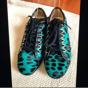 Dolce& Gabana Pony Hair Animal Print Flats Fashion Sneakers Tennis Shoes Oxfords